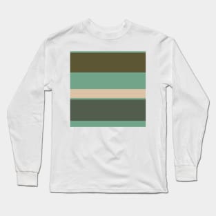 An unthinkable impression of Camo Green, Beige, Grey/Green, Oxley and Gunmetal stripes. Long Sleeve T-Shirt
